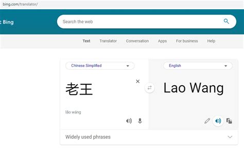 translate english to chinese bing
